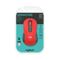 Logitech Signature M650 Wireless Mouse, Large, 2.4 GHz Frequency, 33 ft Wireless Range, Right Hand Use, Red (910006358)