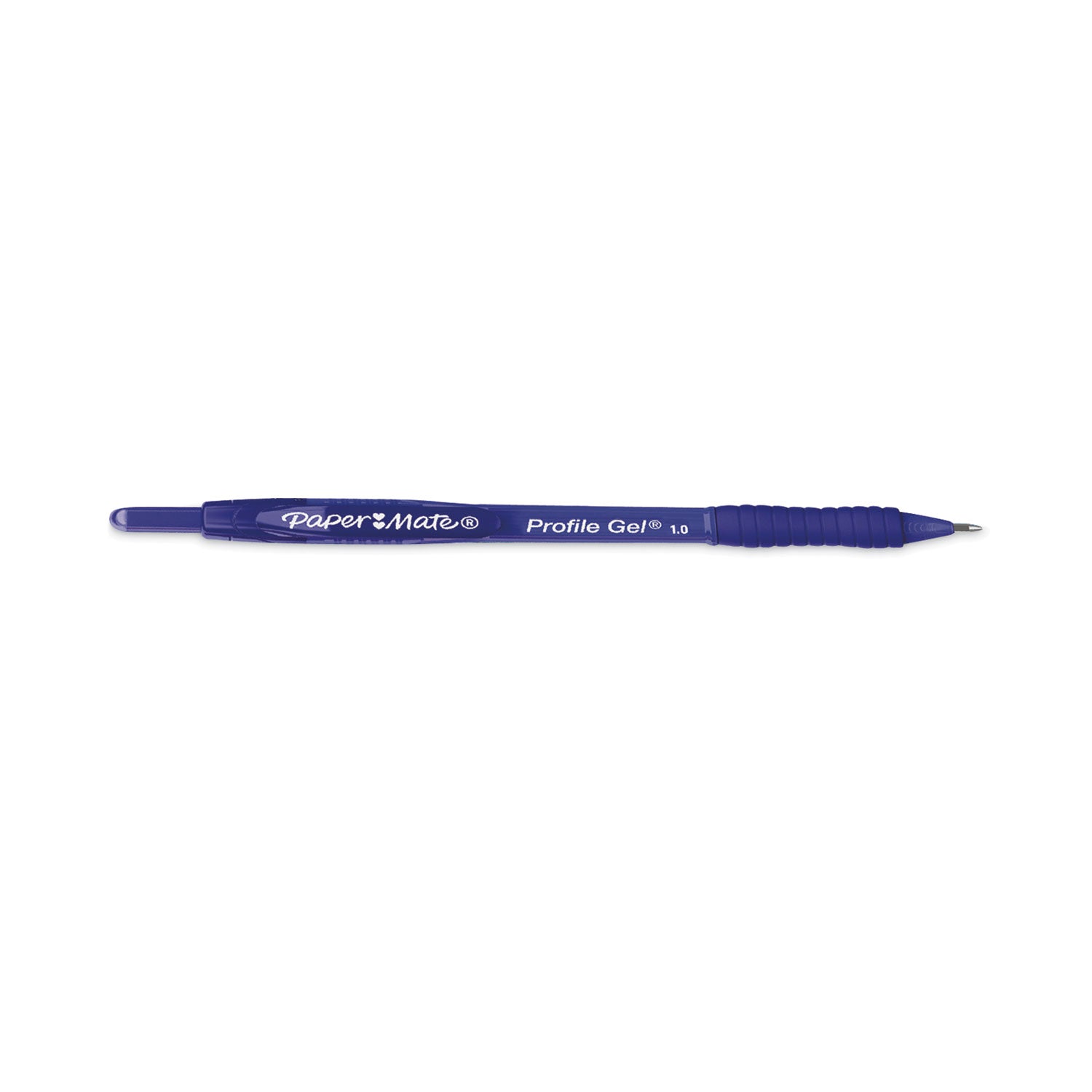 Paper Mate Profile Gel Pen, Retractable, Bold 1 mm, Blue Ink, Translucent Blue Barrel, Dozen (2102161)