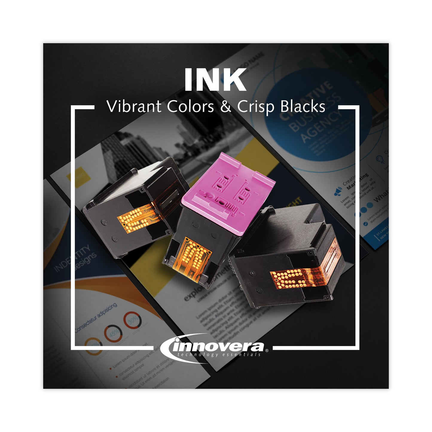 Innovera Remanufactured Tri-Color Ink, Replacement for 67XL (3YM58AN), 200 Page-Yield