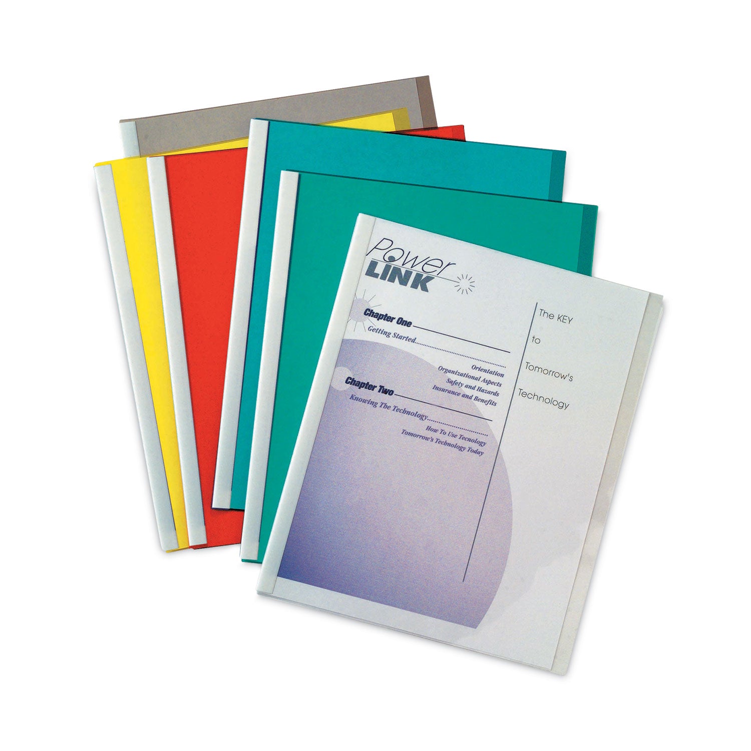 C-Line Vinyl Report Covers, 0.13" Capacity, 8.5 x 11, Clear/Assorted, 50/Box (32550)