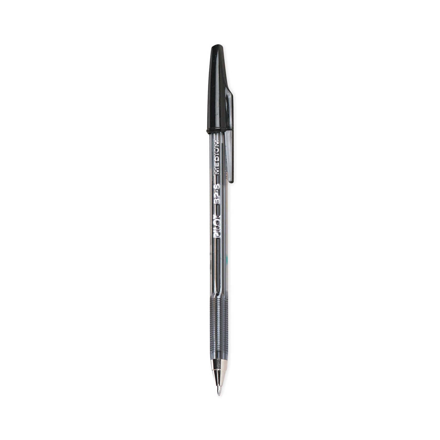 Pilot Better Ballpoint Pen, Stick, Medium 1 mm, Black Ink, Smoke Barrel, Dozen (35711)