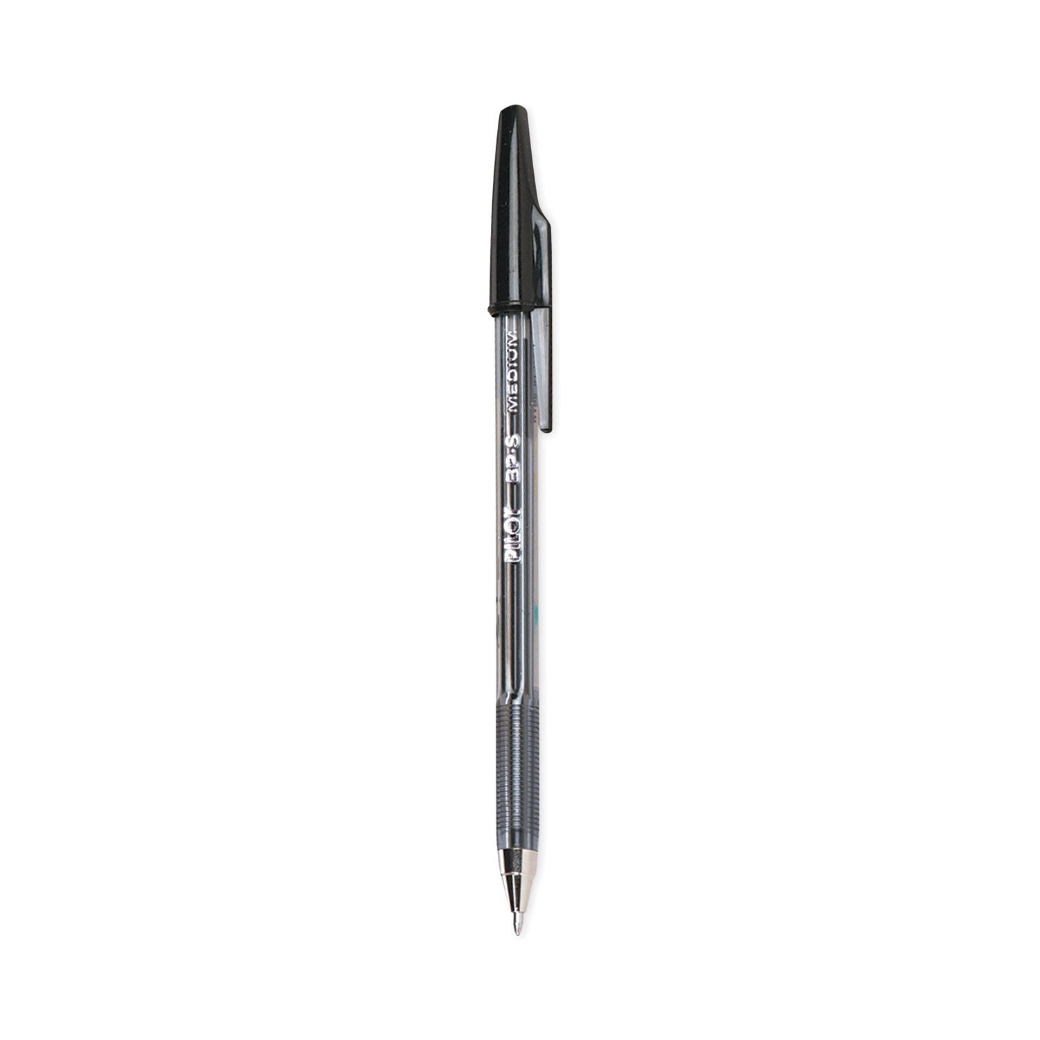 Pilot Better Ballpoint Pen, Stick, Medium 1 mm, Black Ink, Smoke Barrel, Dozen (35711)