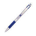 Zebra G-301 Gel Pen, Retractable, Medium 0.7 mm, Blue Ink, Stainless Steel/Blue Barrel, 2/Pack (41322)