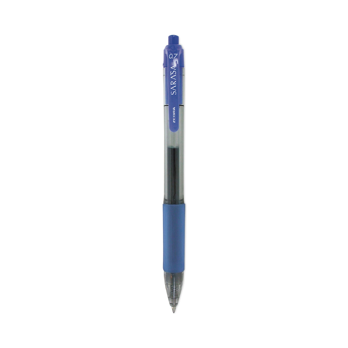 Zebra Sarasa Dry Gel X20 Gel Pen, Retractable, Medium 0.7 mm, Blue Ink, Clear/Blue Barrel, 36/Pack (46236)