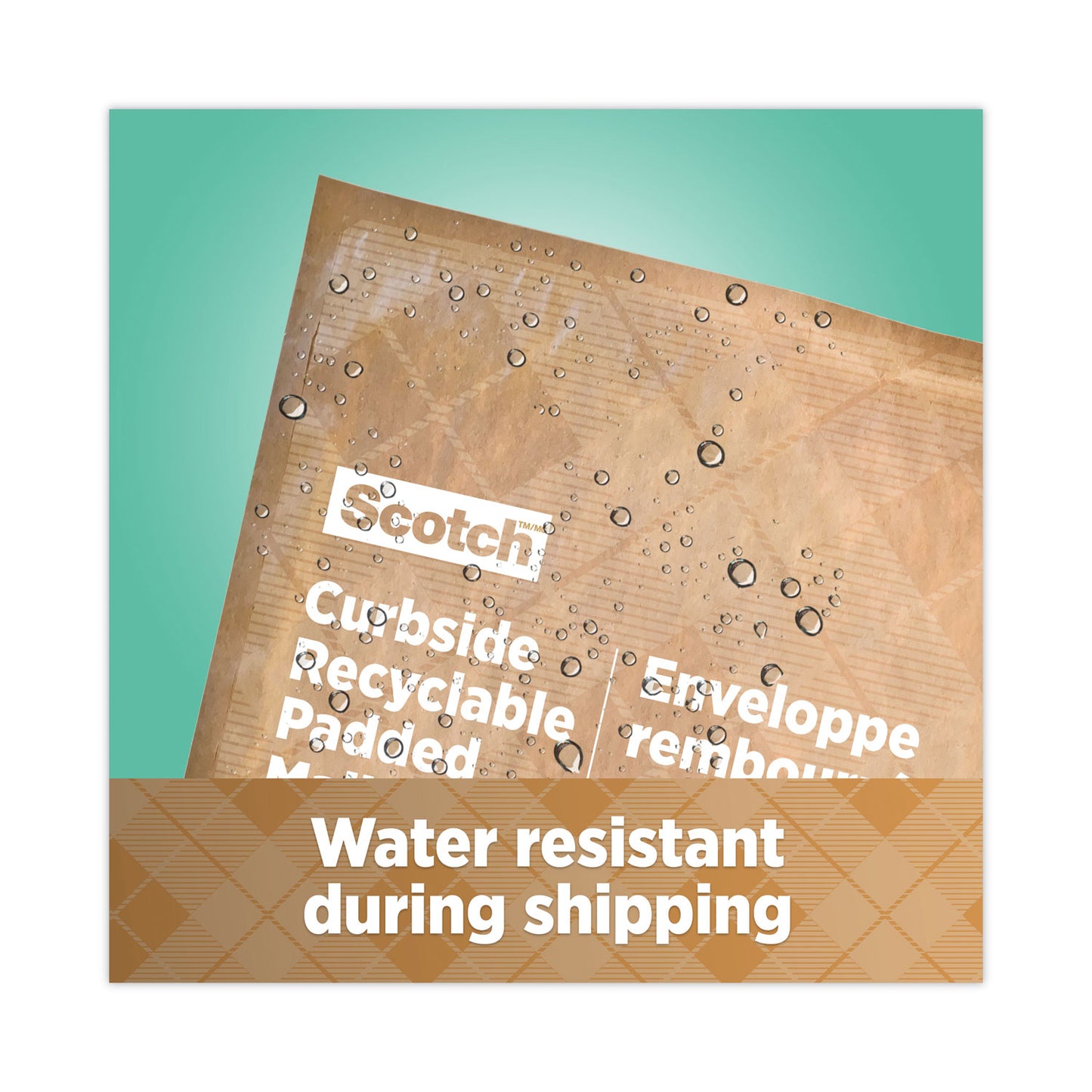Scotch Curbside Recyclable Padded Mailer, #0, Bubble Cushion, Self-Adhesive Closure, 7 x 11.25, Natural Kraft, 100/Carton (CR01)