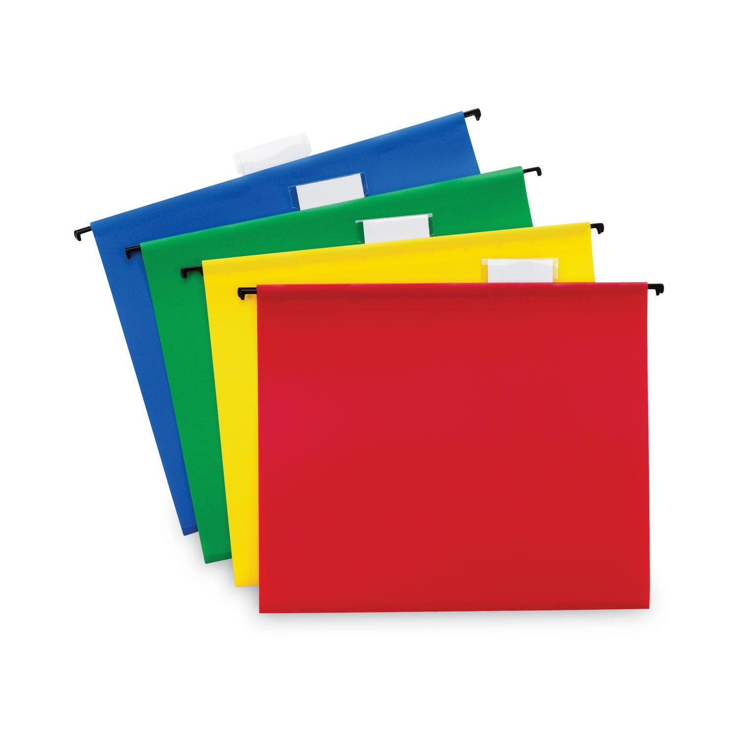 Smead Poly Hanging Folders, Letter Size, 1/5-Cut Tabs, Assorted Colors, 12/Pack (64026)