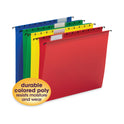 Smead Poly Hanging Folders, Letter Size, 1/5-Cut Tabs, Assorted Colors, 12/Pack (64026)