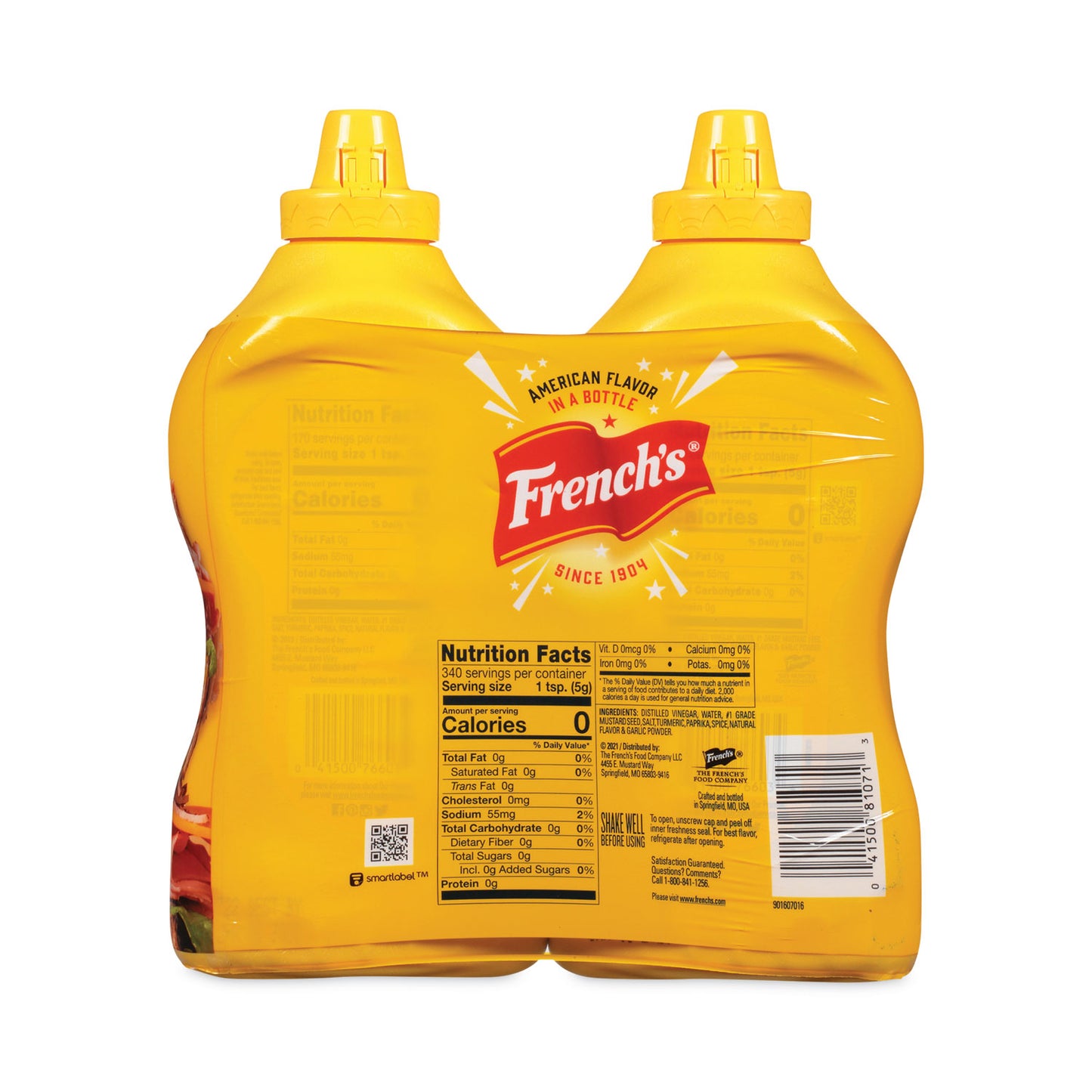 French's Classic Yellow Mustard, 30 oz Bottle, 2/Pack (22000465)