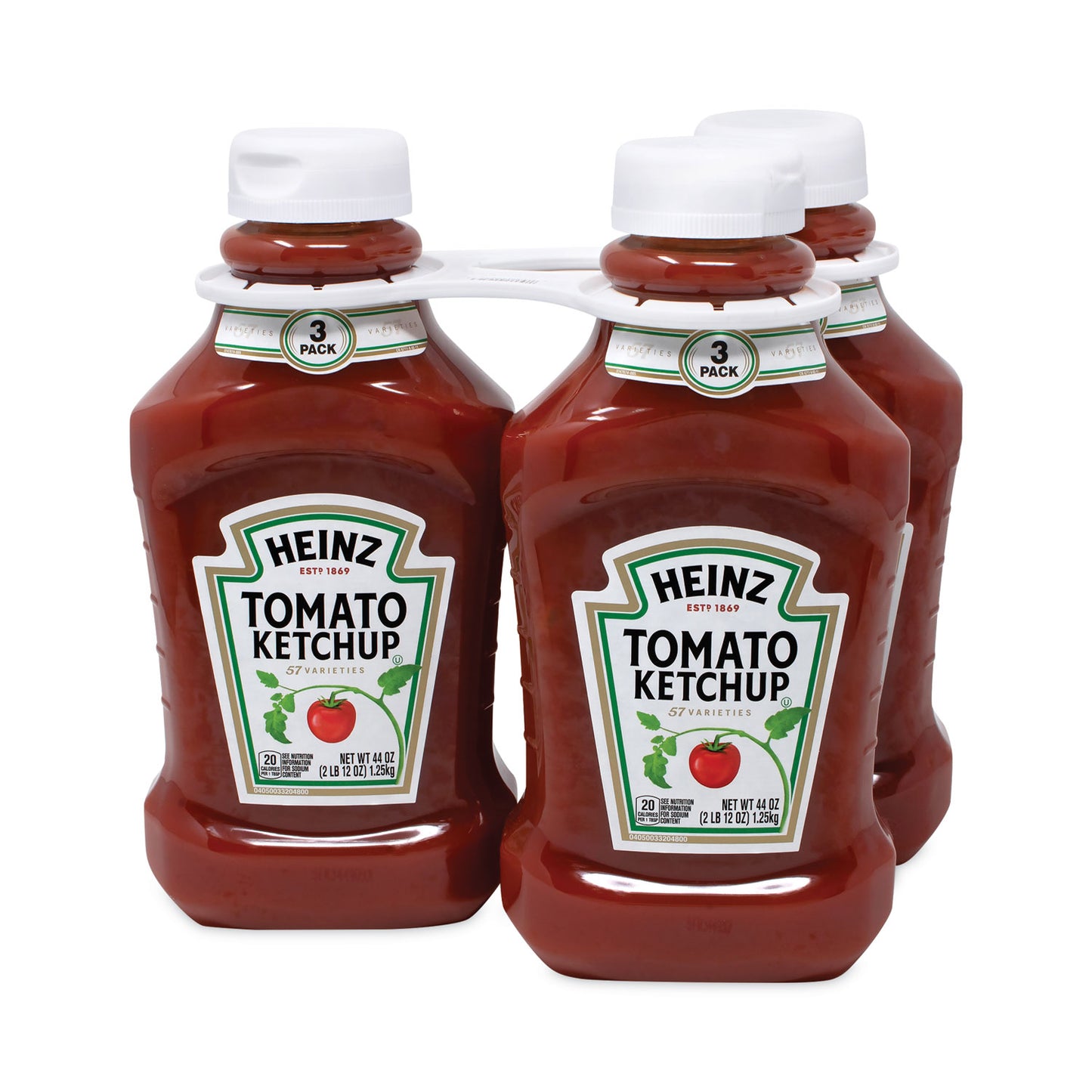 Heinz Tomato Ketchup Squeeze Bottle, 44 oz Bottle, 3/Pack (22000499)