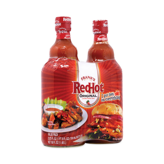 Frank's RedHot Original Hot Sauce, 25 oz Bottle, 2/Pack (22000709)