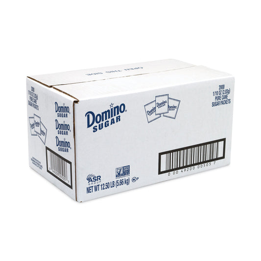 Domino Sugar Packets, 0.1 oz Packet, 2,000/Carton (22000501)