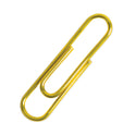 U Brands Paper Clips, Medium, Vinyl-Coated, Gold, 200 Clips/Box, 5 Boxes/Pack (3619U0624)