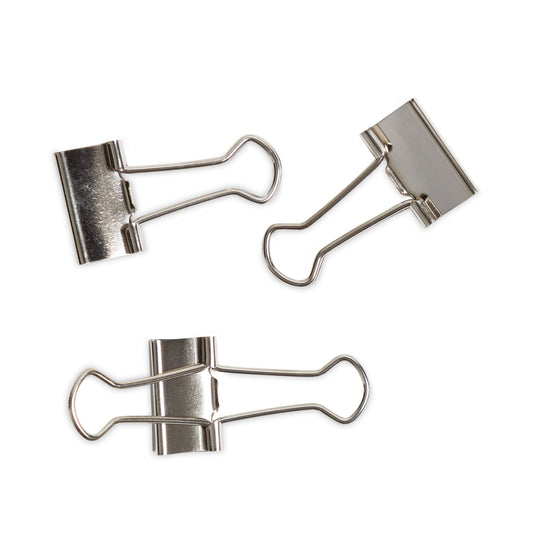 U Brands Binder Clips, Small, Silver, 72/Pack (3602U0624)