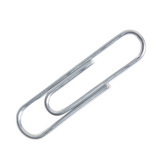 U Brands Paper Clips, Medium, Vinyl-Coated, Silver, 200 Clips/Box, 5 Boxes/Pack (3684U0624)