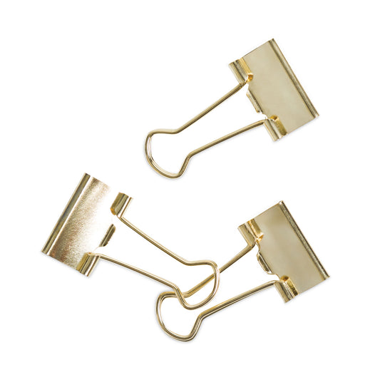 U Brands Binder Clips, Small, Gold, 72/Pack (3595U0624)