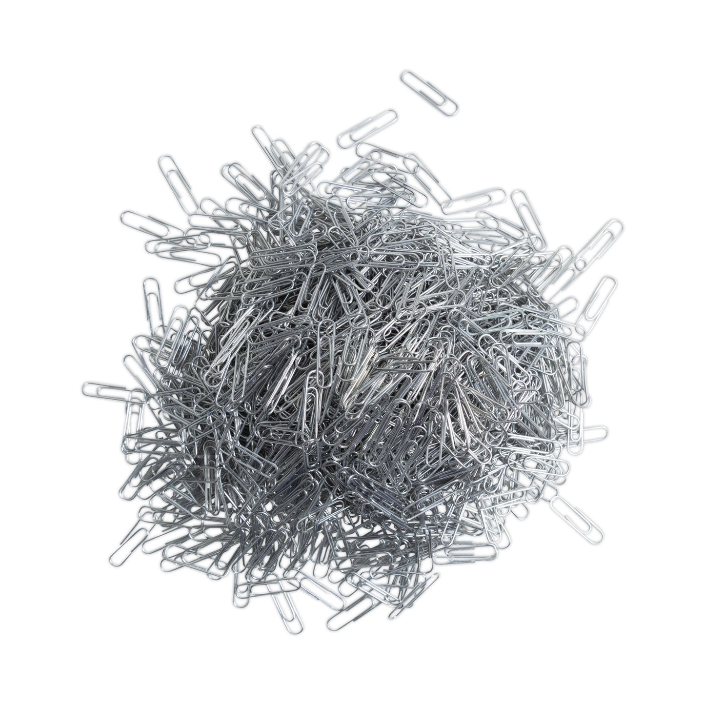 U Brands Paper Clips, Medium, Vinyl-Coated, Silver, 200 Clips/Box, 5 Boxes/Pack (3684U0624)