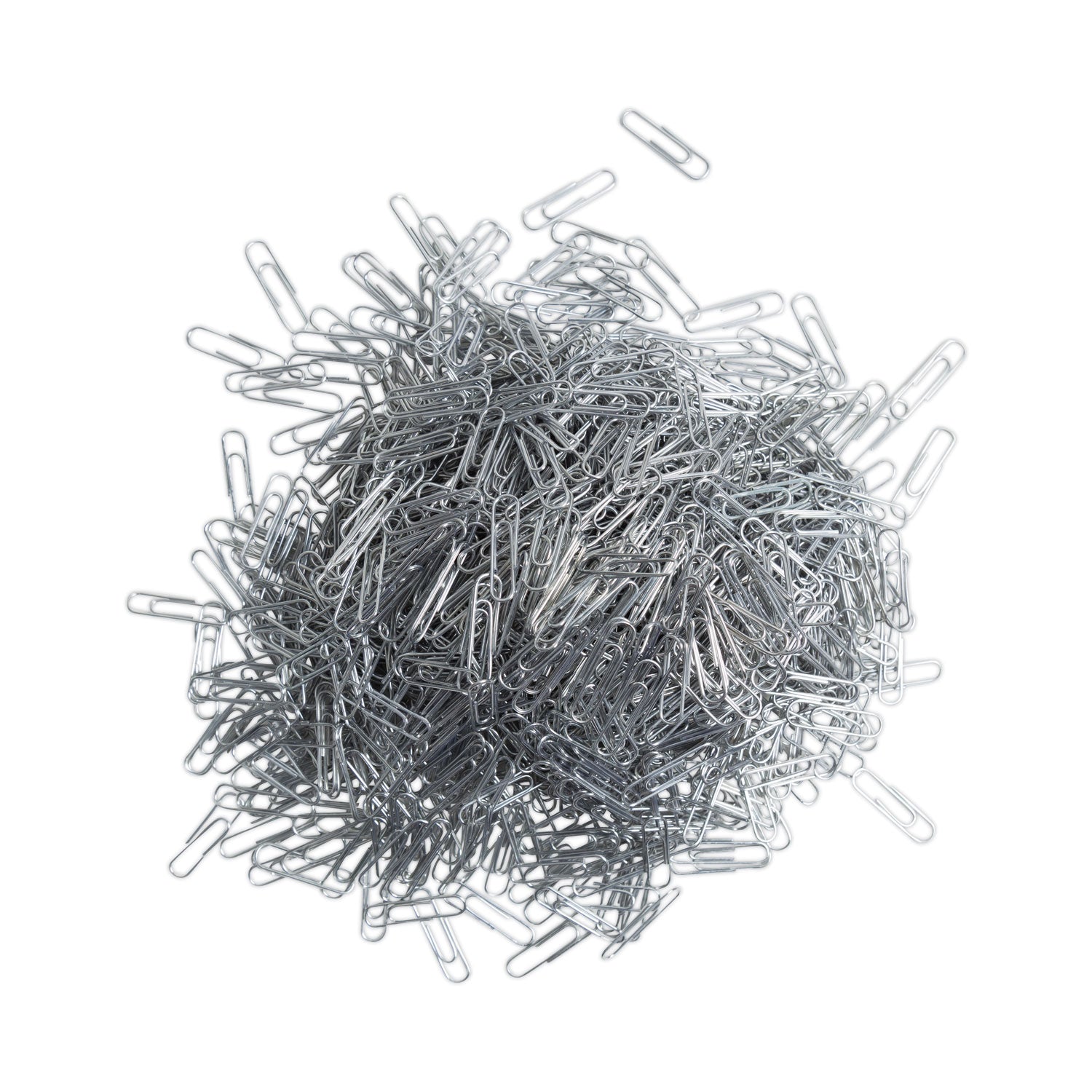 U Brands Paper Clips, Medium, Vinyl-Coated, Silver, 200 Clips/Box, 5 Boxes/Pack (3684U0624)