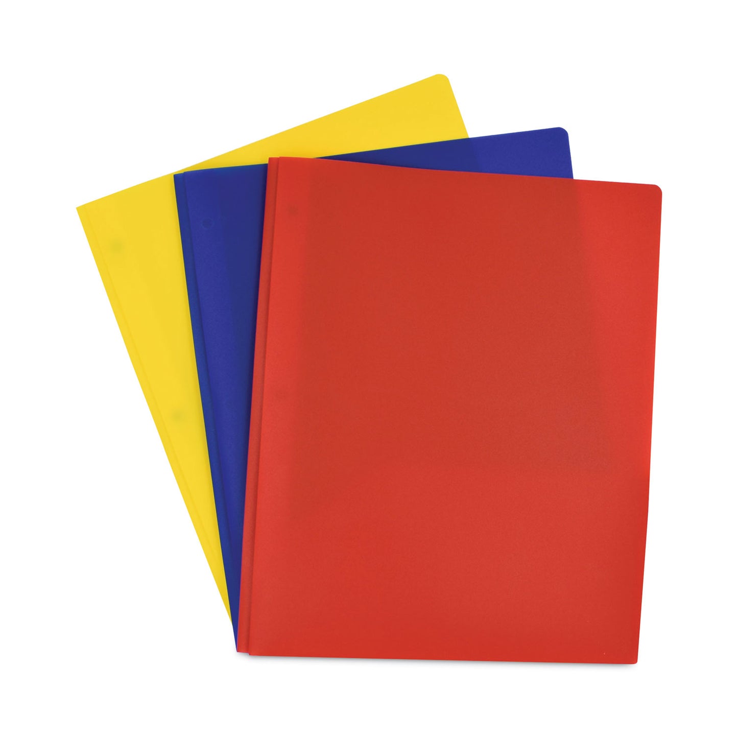 Smead Poly Two-Pocket Folder with Fasteners, 130-Sheet Capacity, 11 x 8.5, Assorted, 6/Pack (87746)