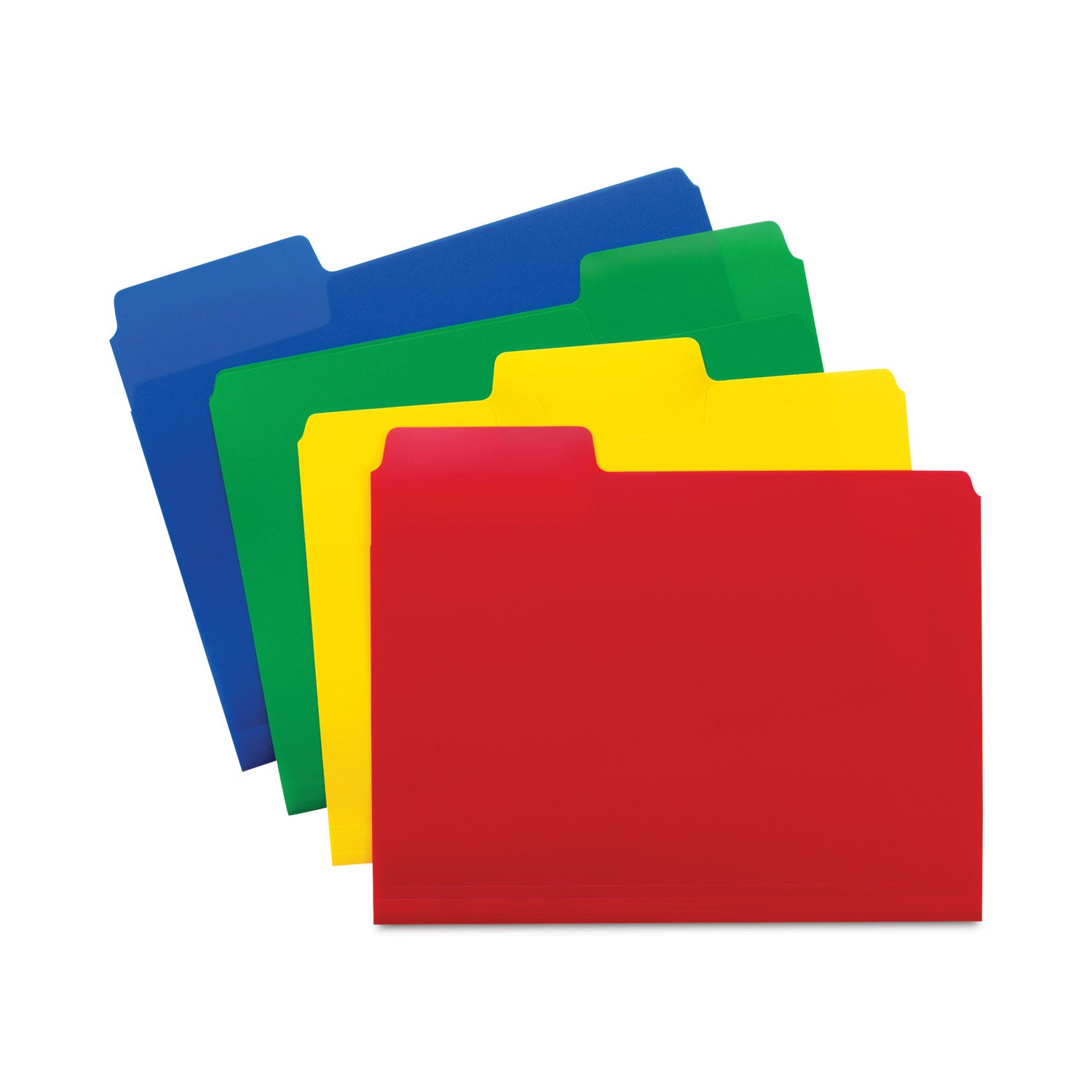 Smead SuperTab Top Tab File Folders, 1/3-Cut Tabs: Assorted, Letter Size, 0.75" Expansion, Polypropylene, 12/Pack (10516)