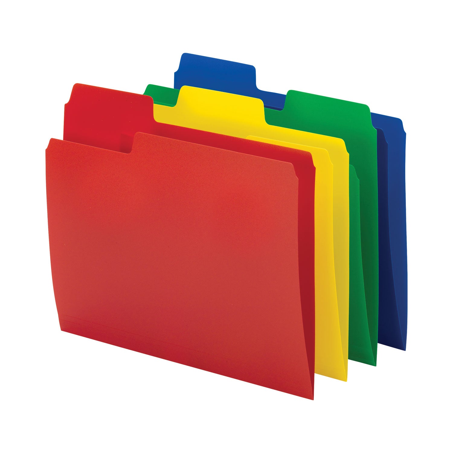 Smead SuperTab Top Tab File Folders, 1/3-Cut Tabs: Assorted, Letter Size, 0.75" Expansion, Polypropylene, 12/Pack (10516)