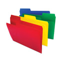 Smead SuperTab Top Tab File Folders, 1/3-Cut Tabs: Assorted, Letter Size, 0.75" Expansion, Polypropylene, 12/Pack (10516)