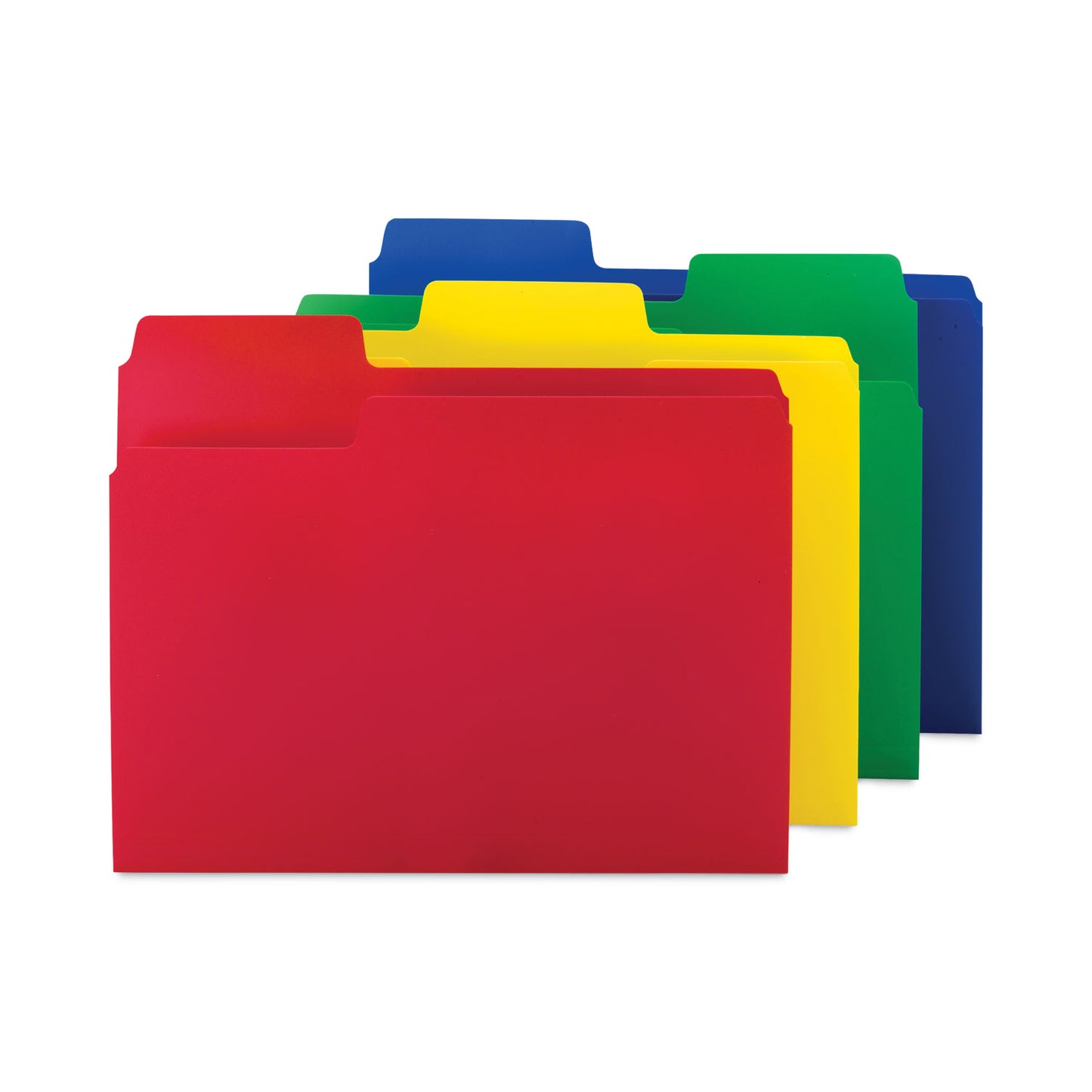 Smead SuperTab Top Tab File Folders, 1/3-Cut Tabs: Assorted, Letter Size, 0.75" Expansion, Polypropylene, 12/Pack (10516)
