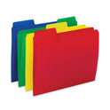 Smead SuperTab Top Tab File Folders, 1/3-Cut Tabs: Assorted, Letter Size, 0.75" Expansion, Polypropylene, 12/Pack (10516)