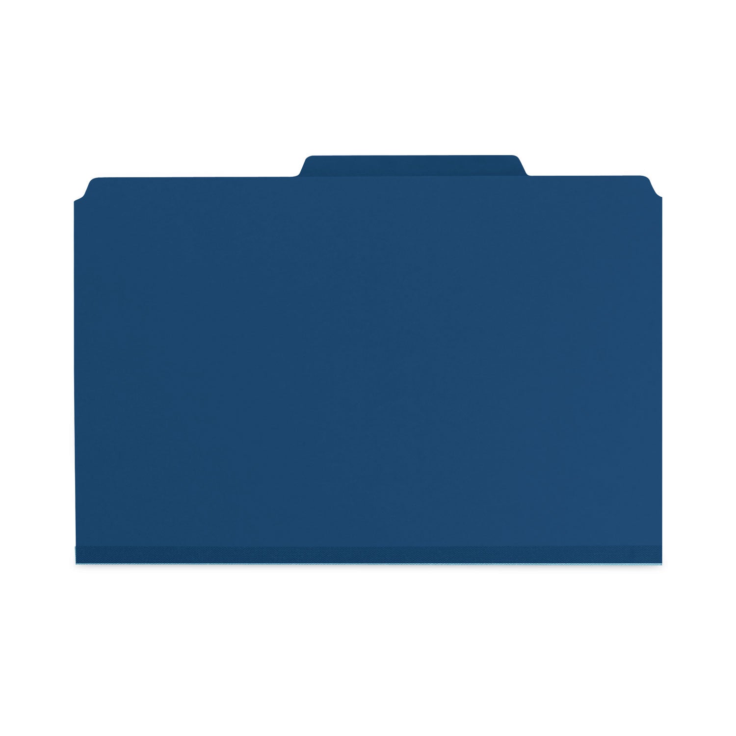 Smead Six-Section Pressboard Top Tab Classification Folders, Six SafeSHIELD Fasteners, 2 Dividers, Legal Size, Dark Blue, 10/Box (19035)