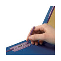 Smead Six-Section Pressboard Top Tab Classification Folders, Six SafeSHIELD Fasteners, 2 Dividers, Legal Size, Dark Blue, 10/Box (19035)