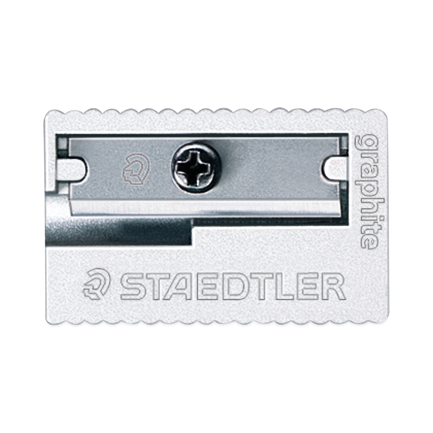 Staedtler Handheld Metal Pencil Sharpener, 1.13 x 0.63 x 0.5, Silver, 4/Pack (51010BK4)