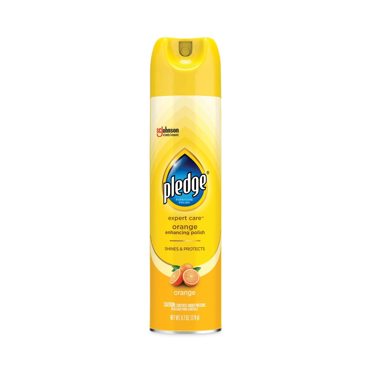 Pledge Furniture Polish, Orange, 9.7 oz Aerosol Spray, 6/Carton (336385)