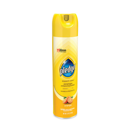 Pledge Furniture Polish, Orange Clean Scent, 9.7 oz Aerosol Spray (336385EA)