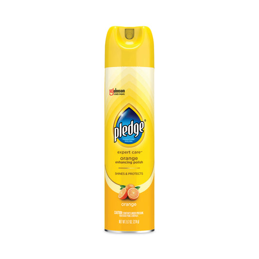 Pledge Furniture Polish, Orange Clean Scent, 9.7 oz Aerosol Spray (336385EA)