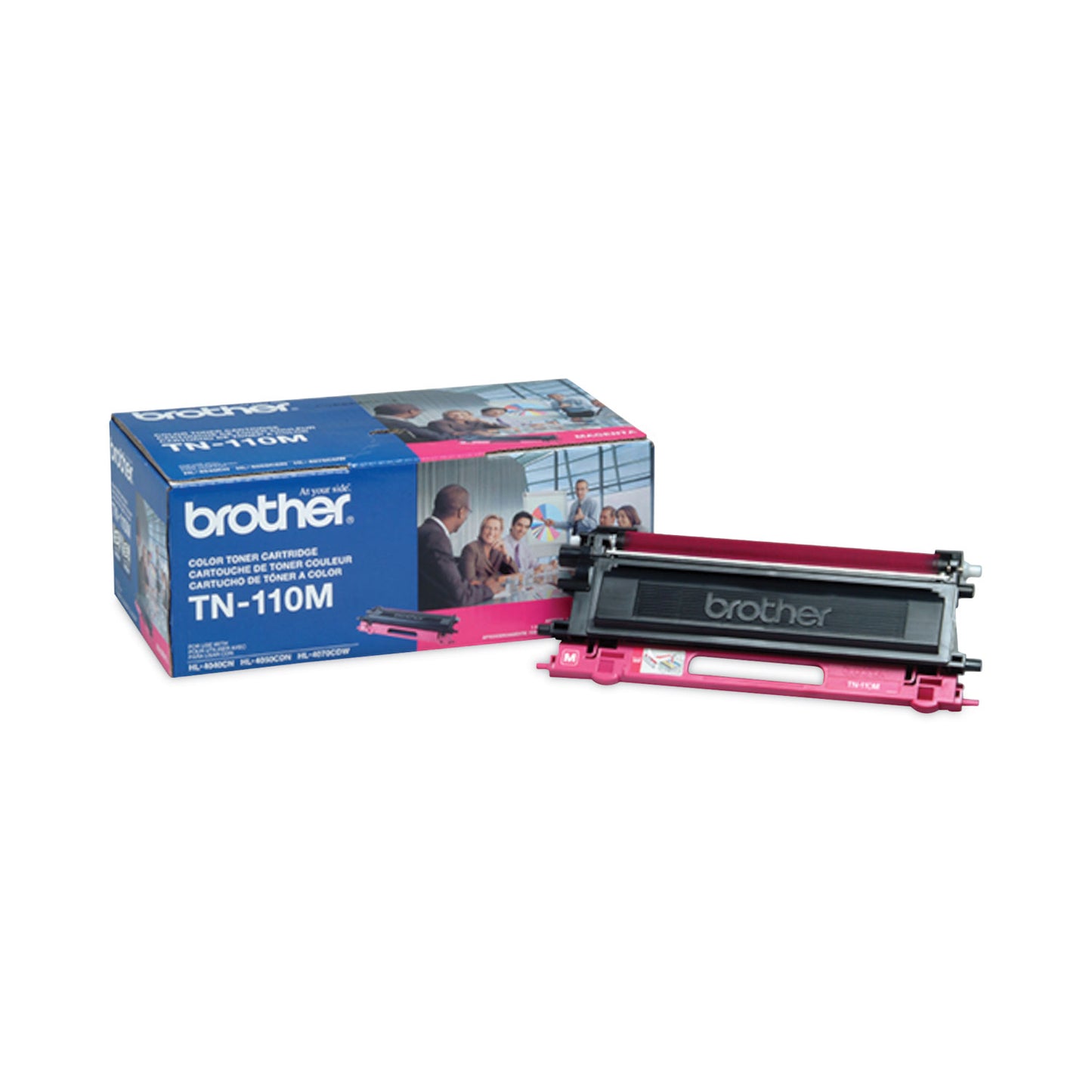 Brother TN110M Toner, 1,500 Page-Yield, Magenta