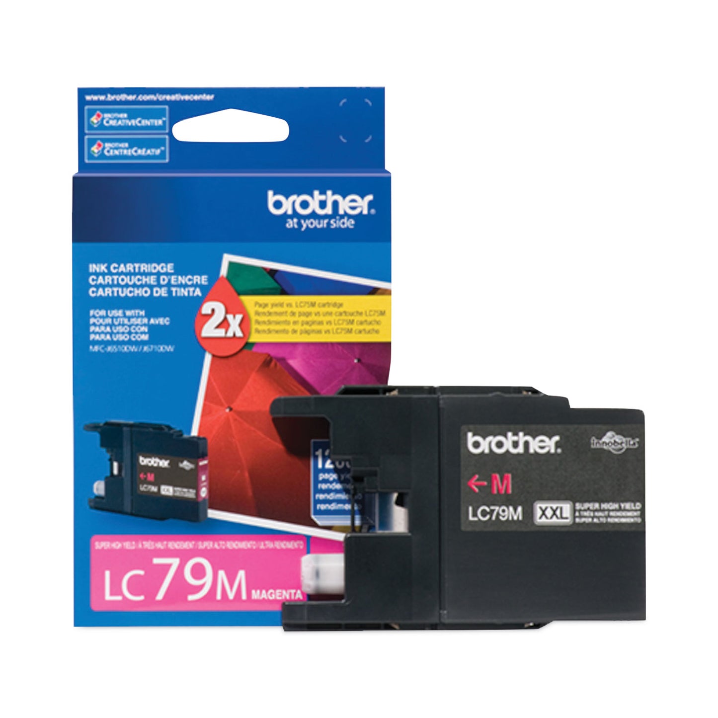 Brother LC79M Innobella Super High-Yield Ink, 1,200 Page-Yield, Magenta