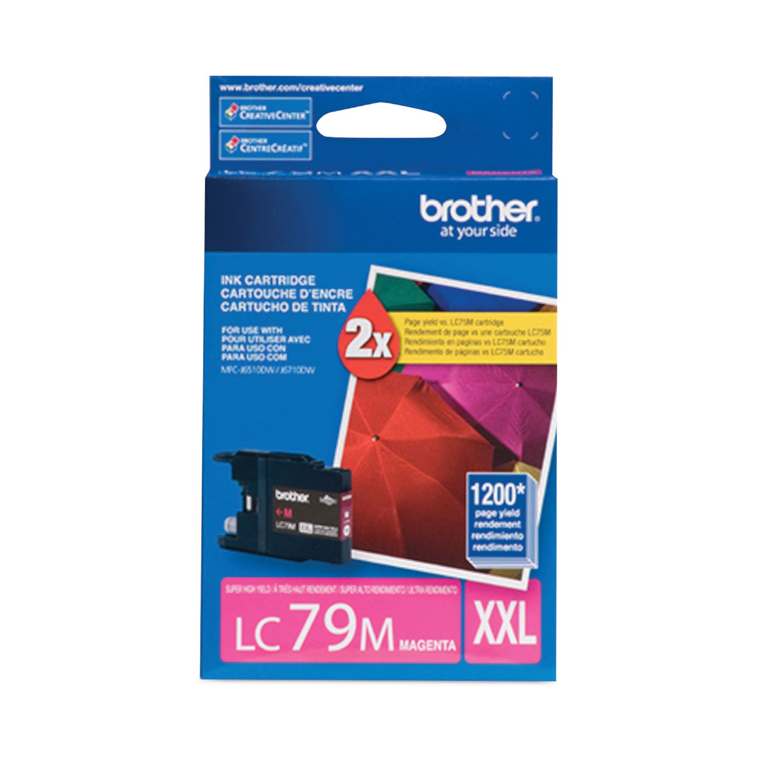 Brother LC79M Innobella Super High-Yield Ink, 1,200 Page-Yield, Magenta