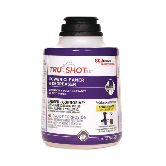 SC Johnson Professional TruShot 2.0 Power Cleaner, Clean Fresh Scent, 10 oz Cartridge, 4/Carton (315386)