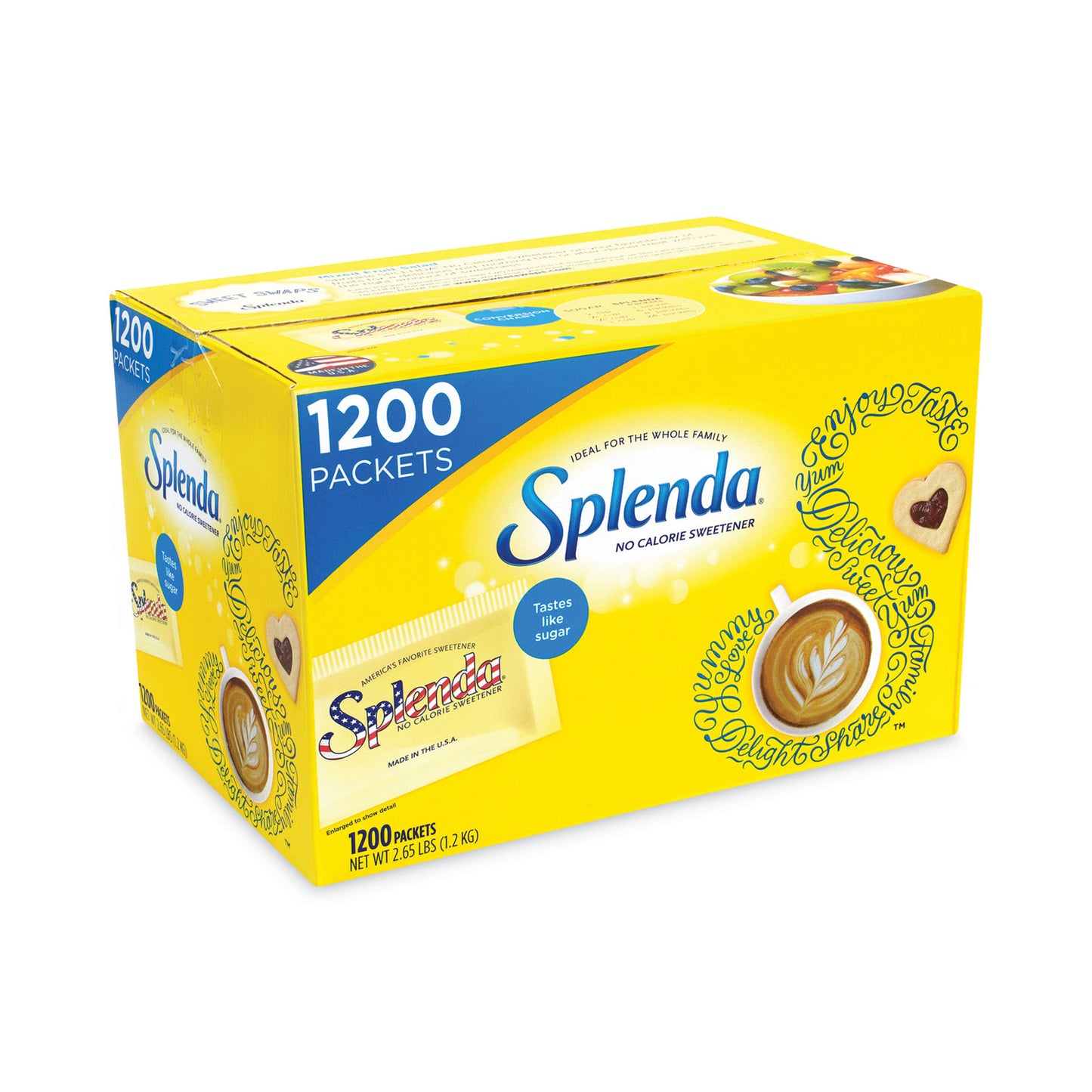 Splenda No Calorie Sweetener Packets, 1 g, 1,200/Carton (22000459)