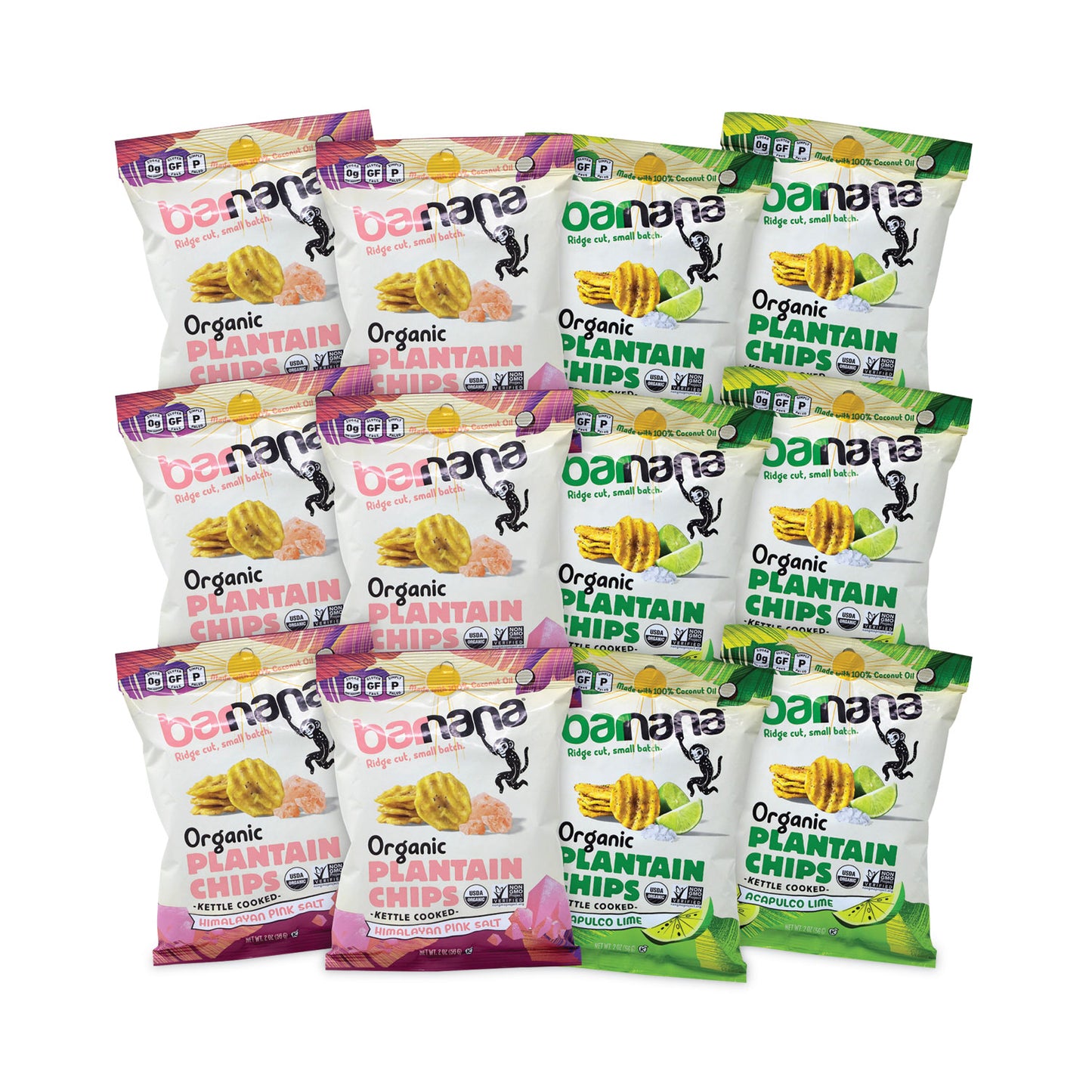 Barnana Plantain Chip Variety Pack, 2 oz Bag, 12/Pack (60000227)