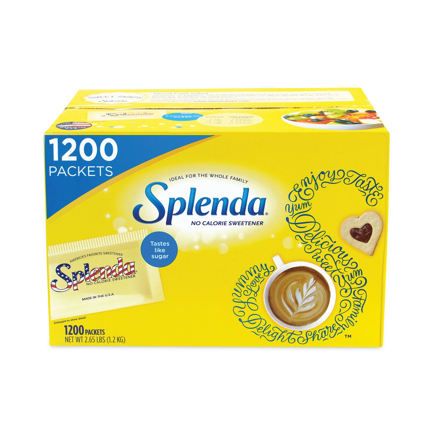 Splenda No Calorie Sweetener Packets, 1 g, 1,200/Carton (22000459)