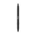 Sharpie S-Gel Premium Metal Barrel Gel Pen, Retractable, Medium 0.7 mm, Black Ink, Black Barrel, Dozen (2153580)