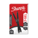 Sharpie S-Gel Premium Metal Barrel Gel Pen, Retractable, Medium 0.7 mm, Black Ink, Black Barrel, Dozen (2153580)