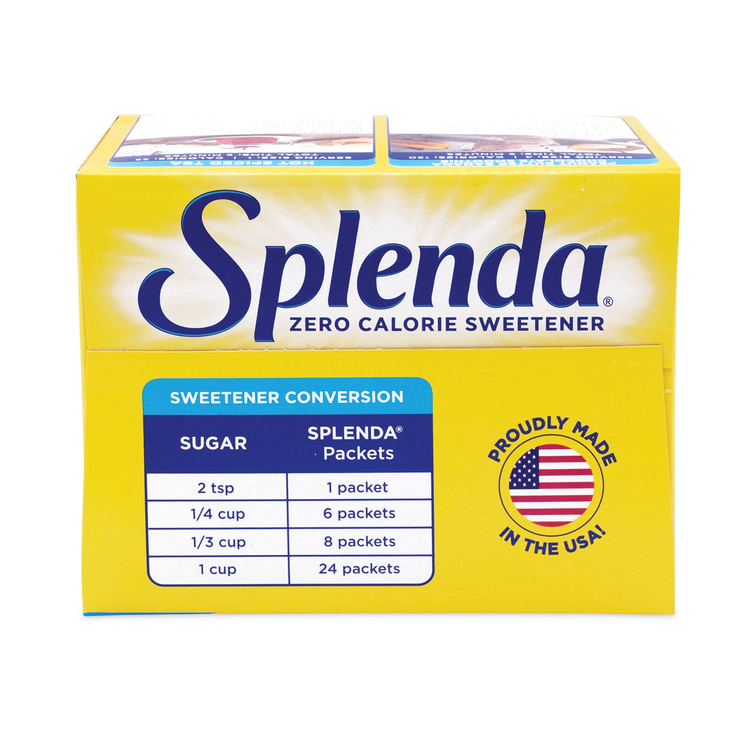 Splenda No Calorie Sweetener Packets, 0.035 oz Packets, 400/Box, 6 Boxes/Carton (200411CT)