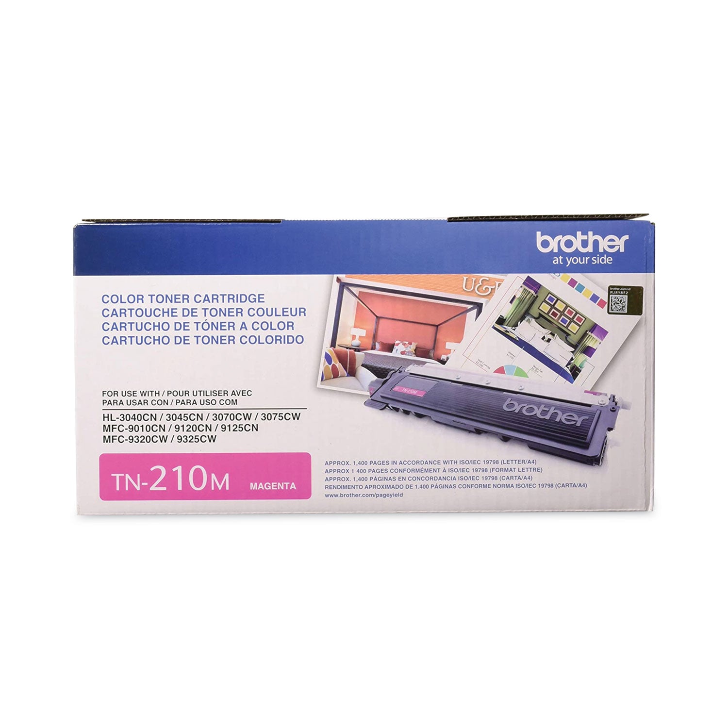 Brother TN210M Toner, 1,400 Page-Yield, Magenta