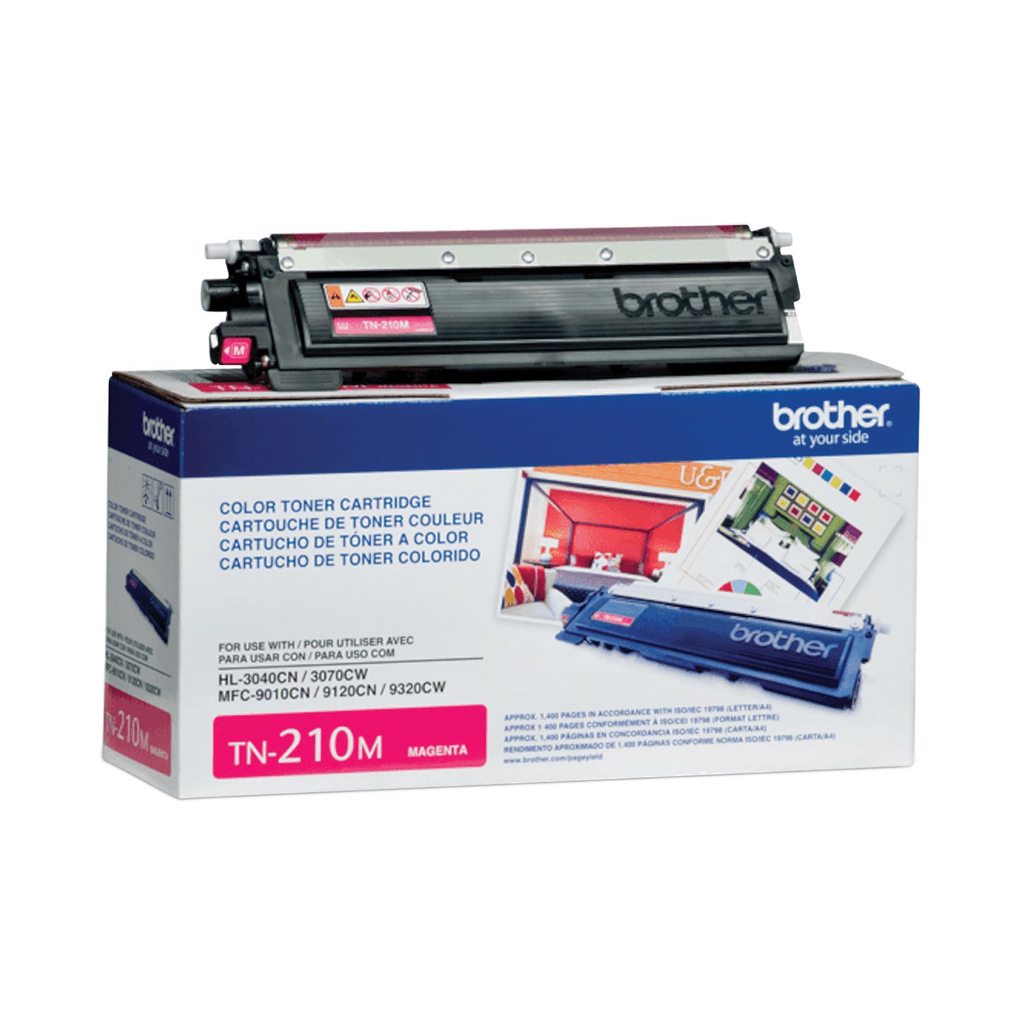 Brother TN210M Toner, 1,400 Page-Yield, Magenta