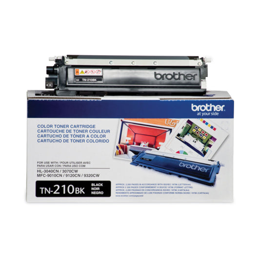 Brother TN210BK Toner, 2,200 Page-Yield, Black