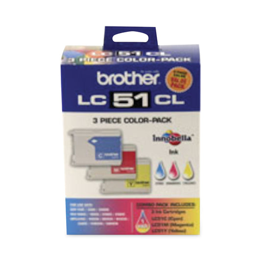 Brother LC513PKS Innobella Ink, 400 Page-Yield, Cyan/Magenta/Yellow