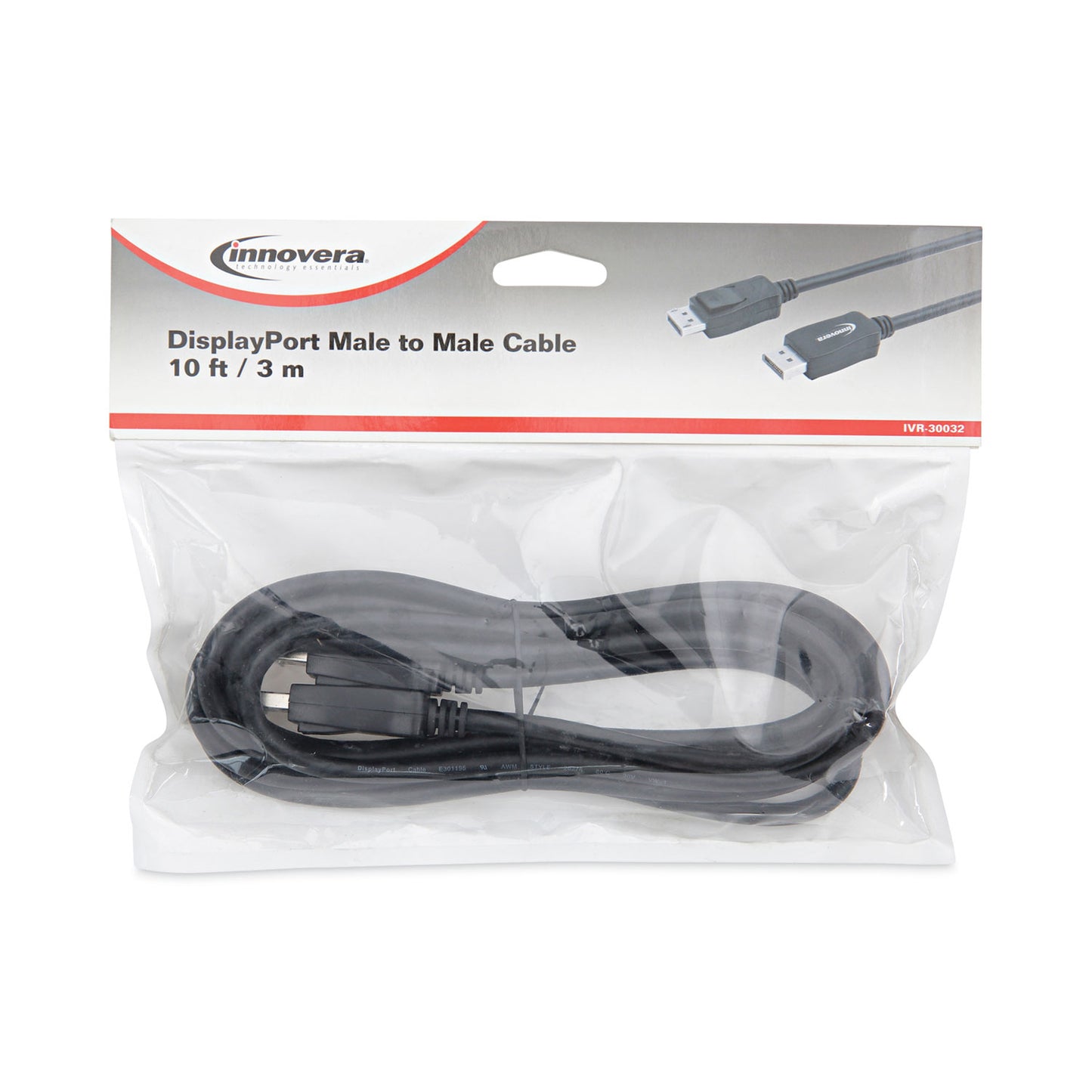 Innovera DisplayPort Cable, 10 ft, Black (30032)