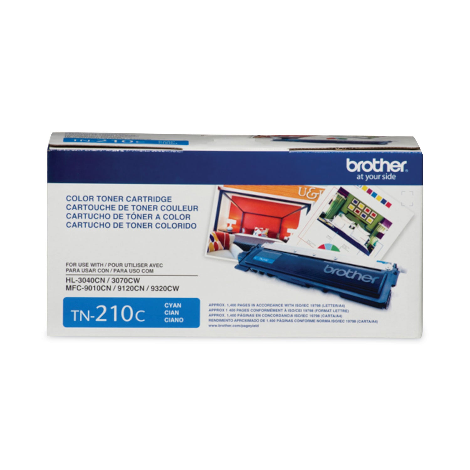 Brother TN210C Toner, 1,400 Page-Yield, Cyan