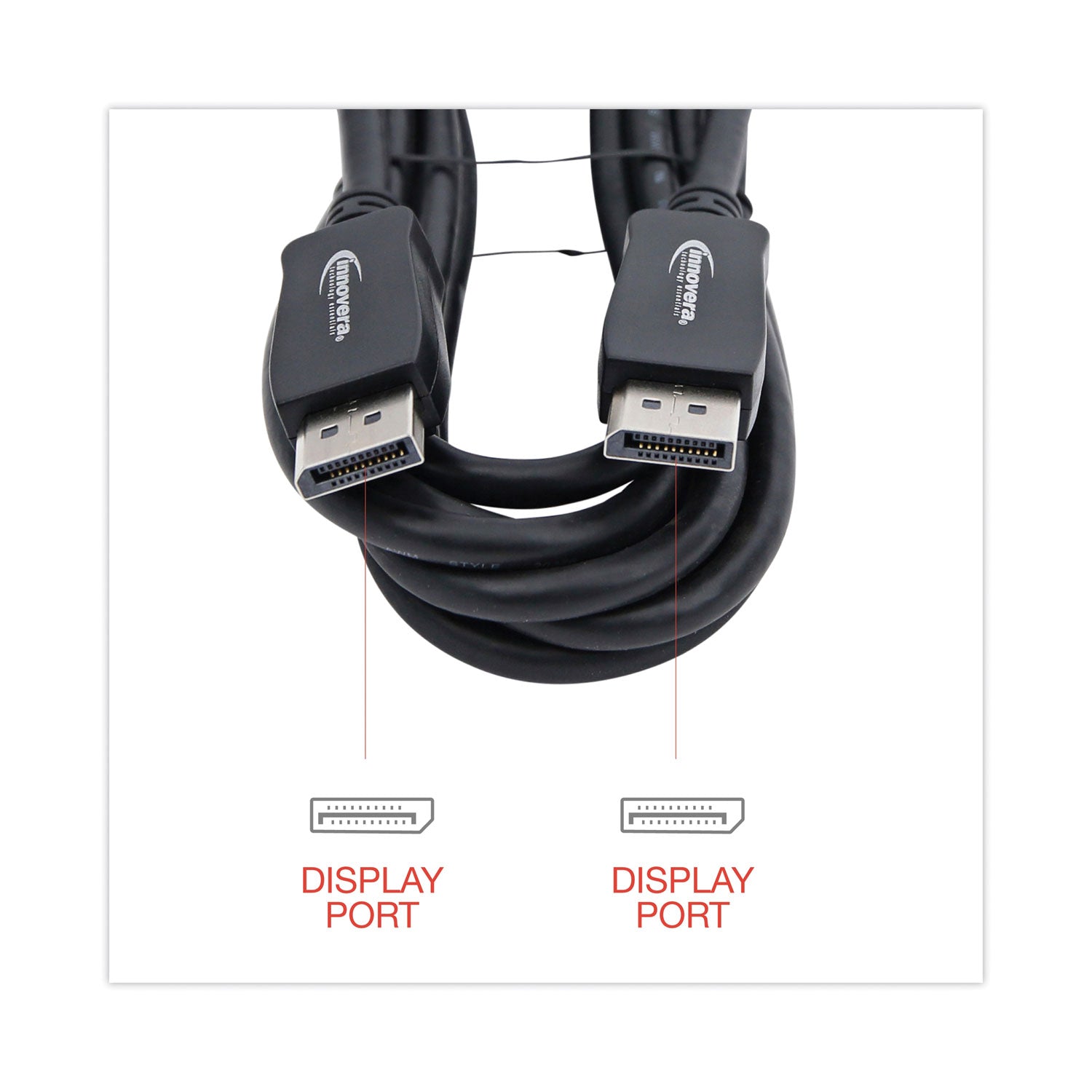 Innovera DisplayPort Cable, 10 ft, Black (30032)